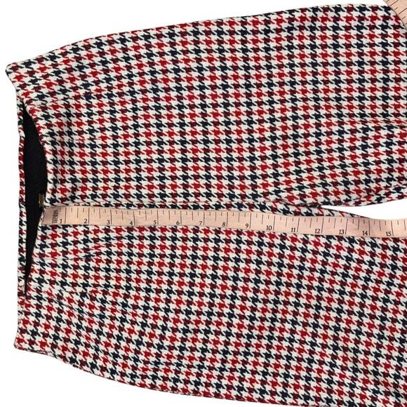 Free People Rudy Houndstooth Flared Cropped Stretch Trousers Women’s 4 Preppy - Picture 11 of 12